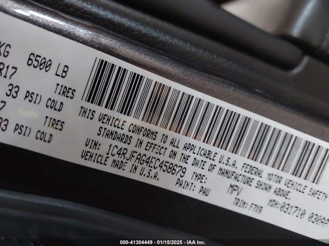 1C4RJFAG4EC458679 Jeep Grand Cherokee Laredo