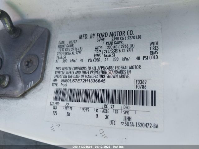 NM0LS7E72H1336645 Ford Transit Connect Xl