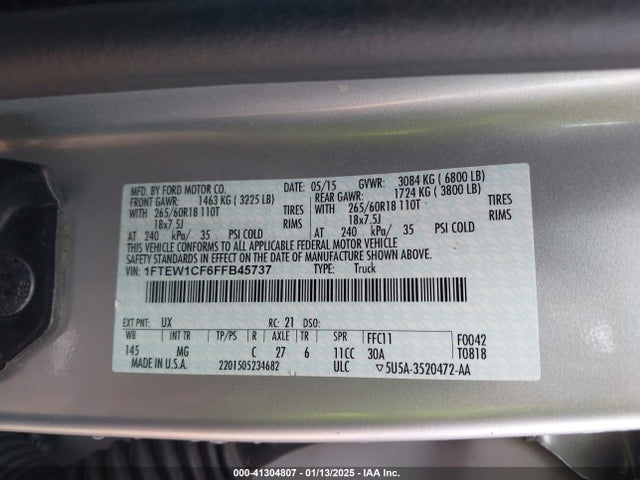 Ford F-150 Xlt 2015 1FTEW1CF6FFB45737 Image 9