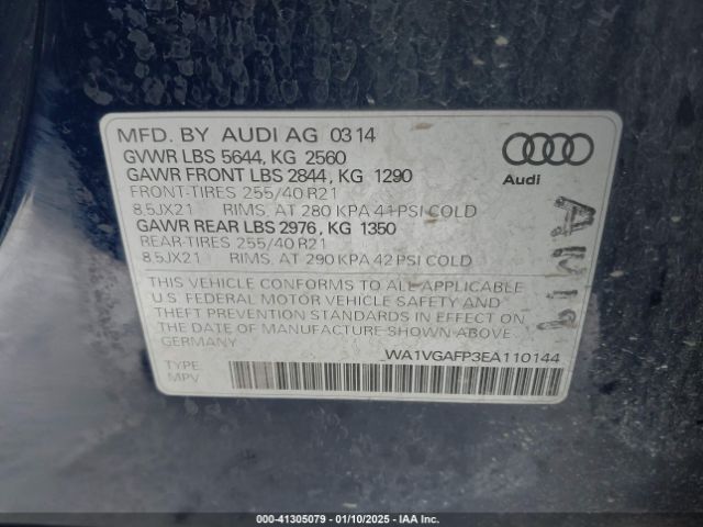 WA1VGAFP3EA110144 Audi Sq5 3.0t Premium Plus
