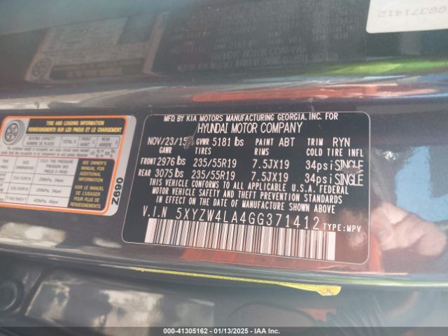 5XYZW4LA4GG371412 Hyundai Santa Fe Sport 2.0l Turbo