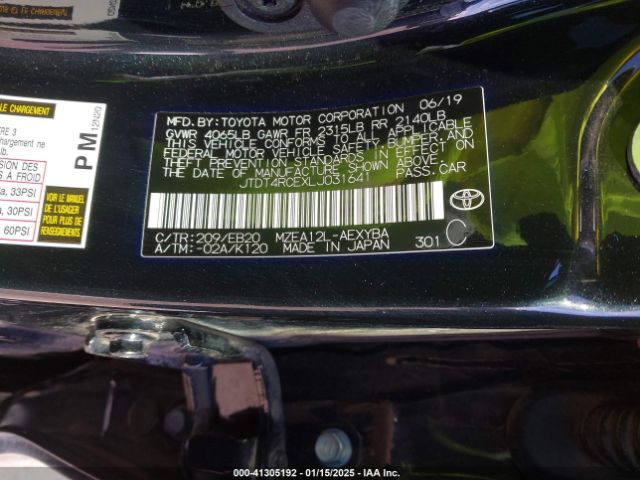 JTDT4RCEXLJ031641 Toyota Corolla Xse