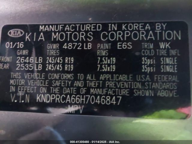 KNDPRCA66H7046847 KIA Sportage Sx Turbo