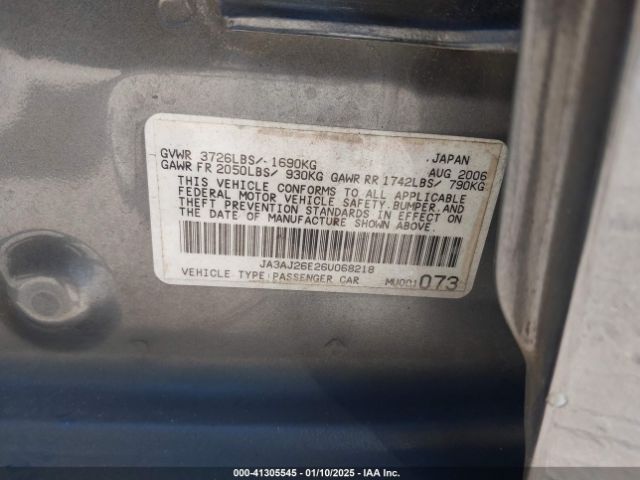 2006 MITSUBISHI LANCER JA3AJ26E26U068218 Photo 8