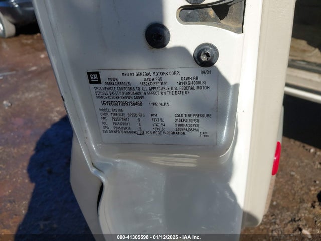 2005 CADILLAC ESCALADE 1GYEC63T05R136468 Photo 8