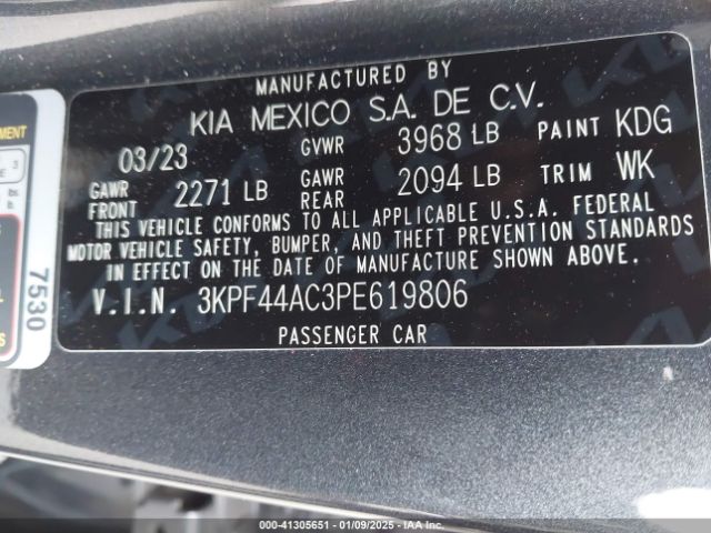 3KPF44AC3PE619806 KIA FORTE GT