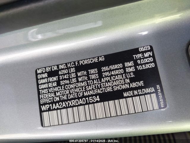 WP1AA2AYXRDA01534 Porsche Cayenne