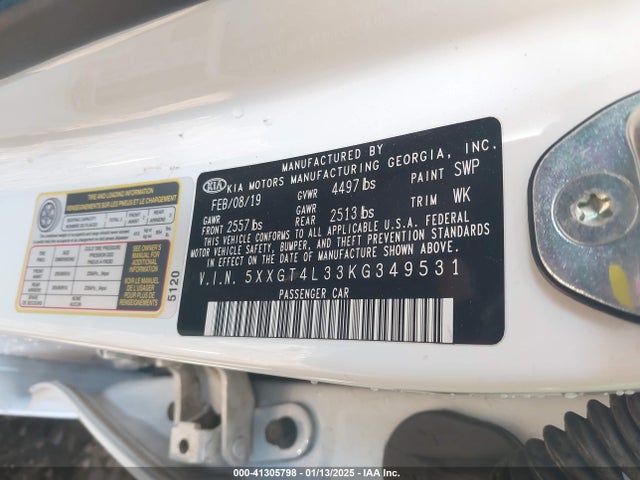 KIA Optima Lx 2019 5XXGT4L33KG349531 Image 9