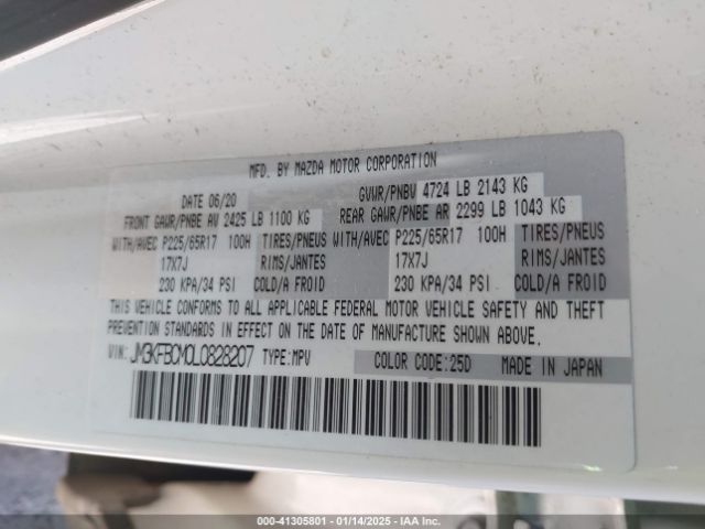 JM3KFBCM0L0828207 Mazda Cx-5 Touring