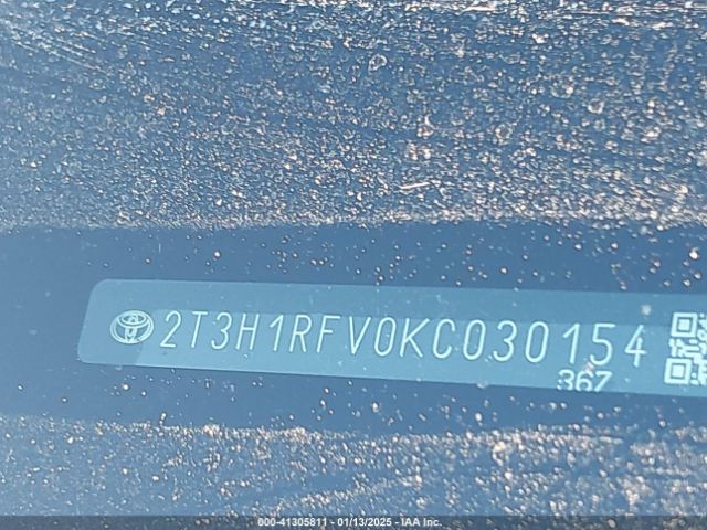 2T3H1RFV0KC030154 Toyota RAV4 LE