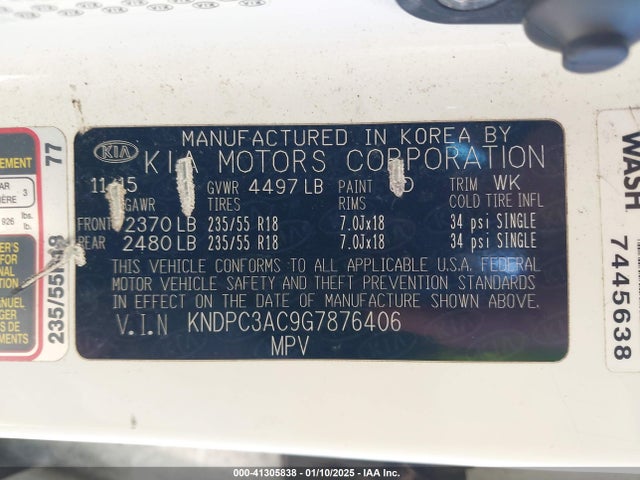KIA Sportage Ex 2016 KNDPC3AC9G7876406 Image 9