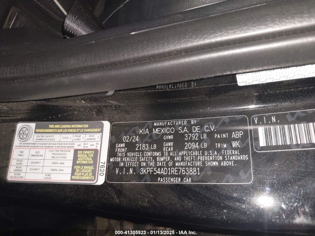 3KPF54AD1RE763881 KIA Forte Gt-line