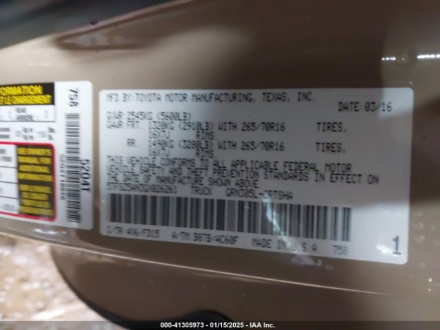 5TFSZ5AN3GX026261 Toyota Tacoma Trd Off Road