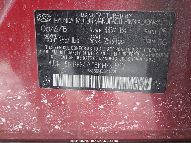Hyundai SONATA SE 2019 5NPE24AF8KH751590 Image 9