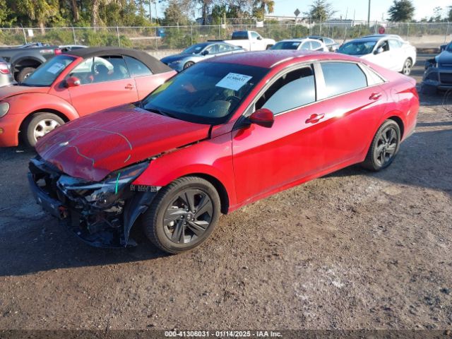KMHLM4AJ8PU044875 Hyundai Elantra Hybrid Blue