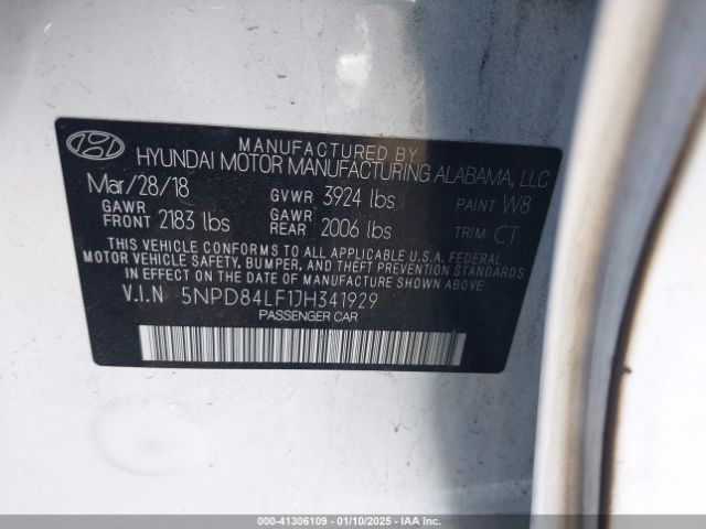 5NPD84LF1JH341929 Hyundai Elantra Value Edition
