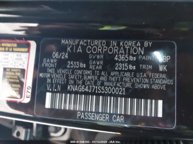 KNAG64J71S5300021 KIA K5 Gt-line
