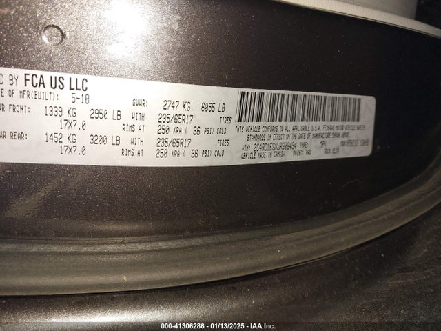 Chrysler Pacifica Touring L Plus 2018 2C4RC1EGXJR306494 Image 9