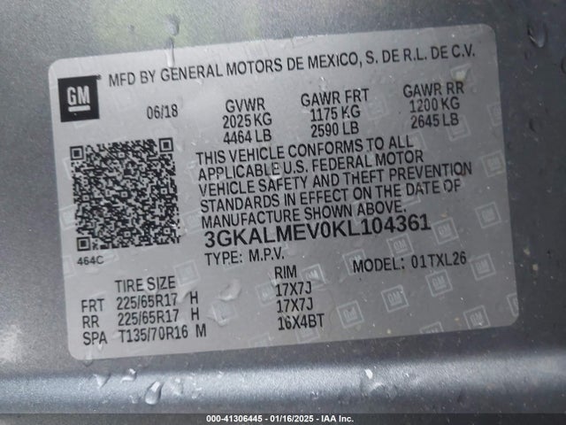 GMC Terrain Sle 2019 3GKALMEV0KL104361 Image 9