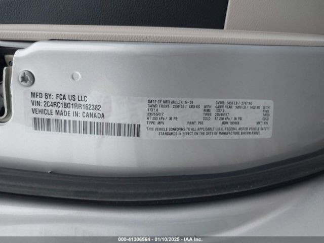 2C4RC1BG1RR162382 Chrysler Pacifica Touring L