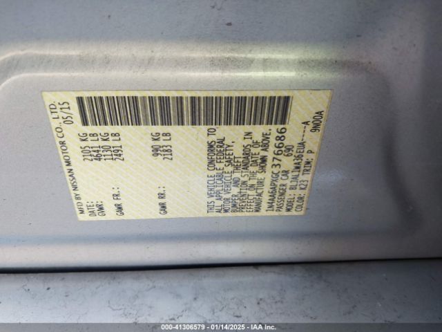 1N4AA6APXGC376686 Nissan Maxima 3.5 Sr