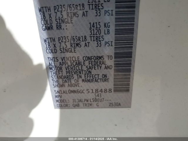 5N1AL0MN6GC518488 Infiniti QX60