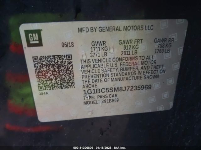 1G1BC5SM8J7235969 Chevrolet Cruze Ls Auto