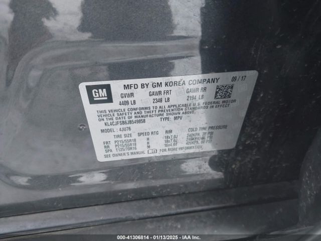 KL4CJFSB6JB549858 Buick Encore