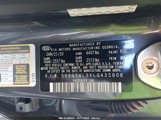 KIA Optima Lx 2020 5XXGT4L3XLG435808 Image 9
