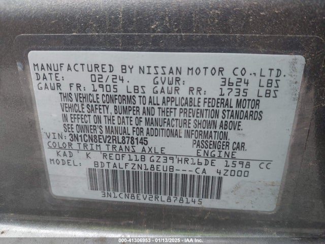 Nissan Versa 1.6 Sv 2024 3N1CN8EV2RL878145 Image 9