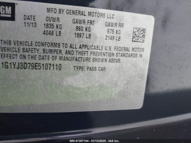 1G1YJ3D79E5107110 Chevrolet Corvette Stingray Z51