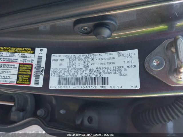 5TFJU4GN4FX073390 Toyota Tacoma Prerunner V6