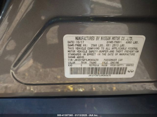 JN1EV7AP3JM360470 Infiniti Q50 3.0t Sport
