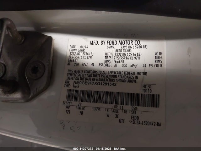 NM0GE9F7XG1281542 Ford Transit Connect Xlt