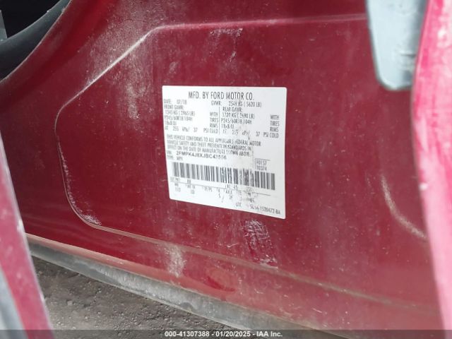 2FMPK4J8XJBC43556 Ford EDGE SEL