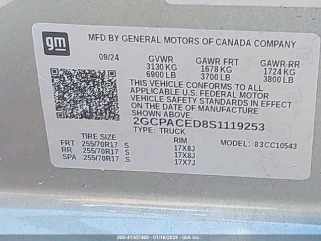 2GCPACED8S1119253 Chevrolet Silverado 1500 2wd  Short Bed Lt