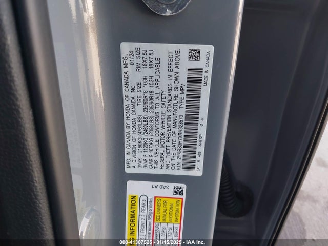 Honda Cr-v Ex-l 2wd 2024 2HKRS3H7XRH323573 Image 9