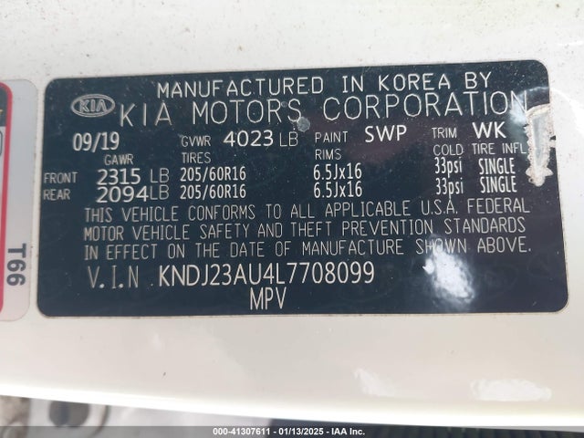 KIA SOUL LX 2020 KNDJ23AU4L7708099 Image 9
