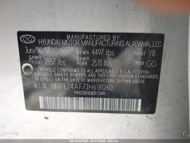 Hyundai SONATA SE 2018 5NPE24AF7JH618060 Image 9