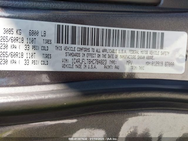 1C4RJFLT6HC784823 Jeep Grand Cherokee Trailhawk 4x4