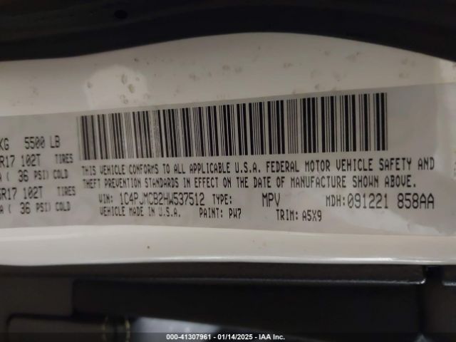 1C4PJMCB2HW537512 Jeep Cherokee Latitude 4x4