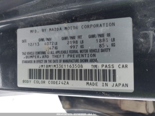 JM1BM1M33E1163508 Mazda Mazda3 S Grand Touring