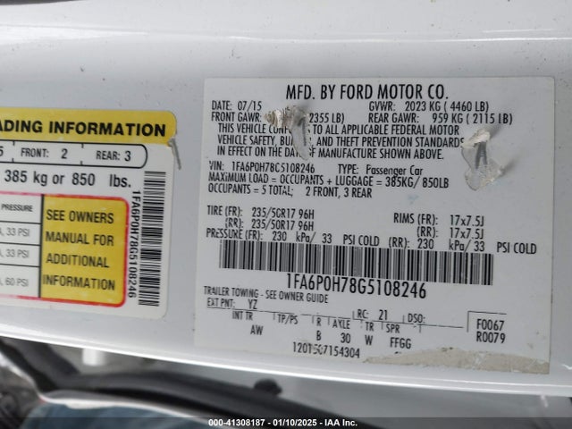 1FA6P0H78G5108246 Ford FUSION SE