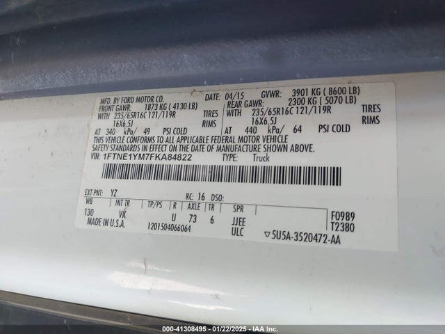 Ford Transit-150 2015 1FTNE1YM7FKA84822 Image 9