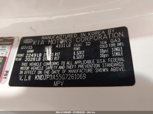 KNDJP3A55G7261069 KIA SOUL +