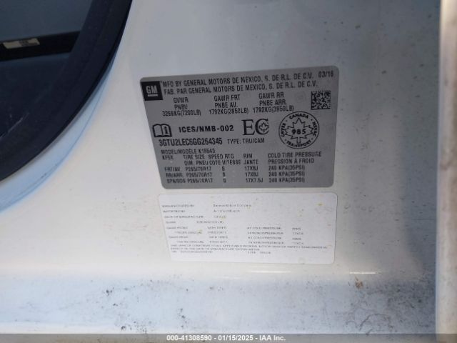 3GTU2LEC6GG264345 GMC SIERRA 1500