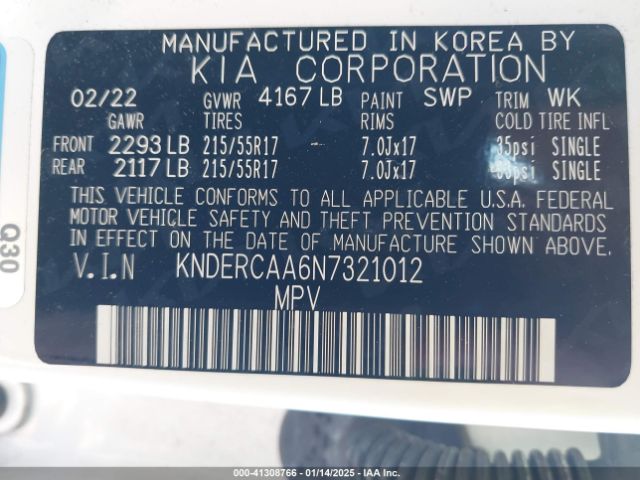 KNDERCAA6N7321012 KIA SELTOS EX