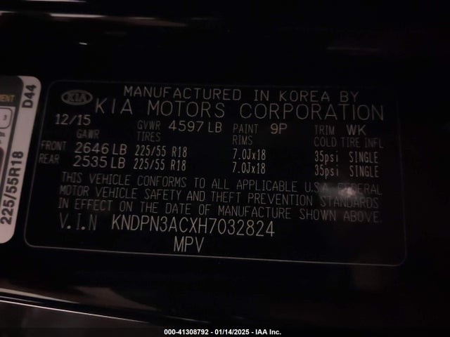 KIA Sportage Ex 2017 KNDPN3ACXH7032824 Image 9