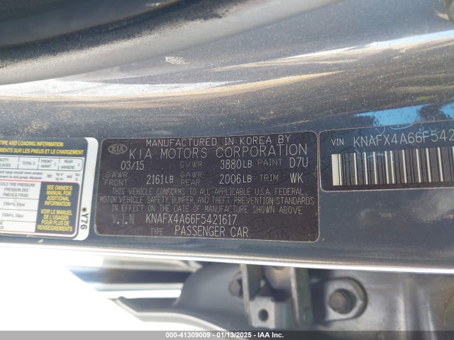 KIA FORTE LX 2015 KNAFX4A66F5421617 Image 9