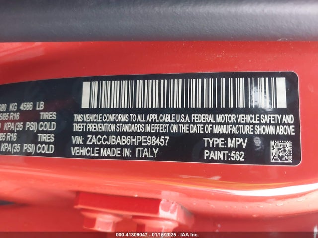 ZACCJBAB6HPE98457 Jeep Renegade Sport 4x4